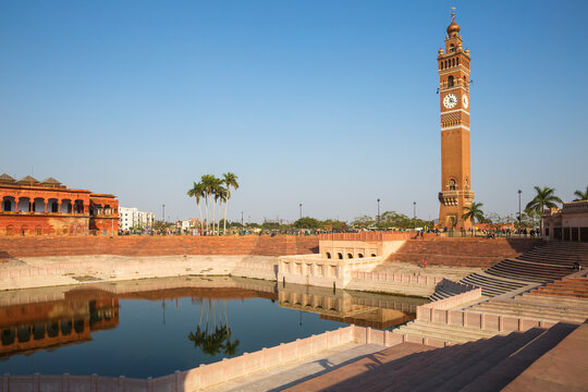 Hussainabad pond and Clock Tower, Lucknow, Uttar Pradesh, India