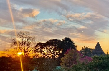 sunset in the mountains