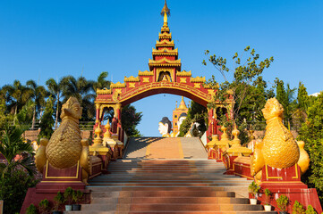 Entrance to the Ko Yin Lay Pagoda, Pupawadoy Monastery near Ye, Mon state