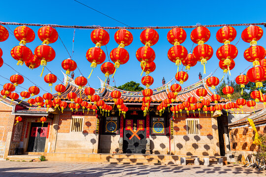 Colourful lamps, Shuitou Village, Kinmen island, Taiwan