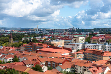 Elevated view of the city centre of Gothenburg, Sweden, Scandinavia