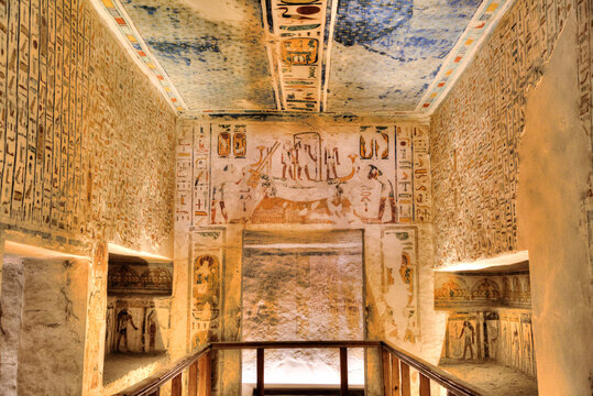 Reliefs and Murals, Tomb of Ramses IV, KV2, Valley of the Kings, Luxor, Thebes
