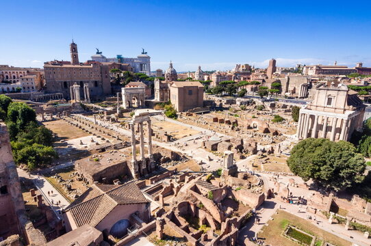 Roman Forum seen from Palatine Hill, Rome, Lazio