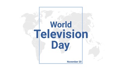 World Television Day international holiday card. November 20 graphic poster