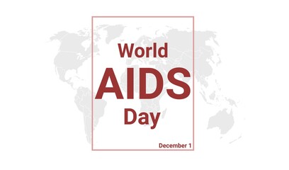 World AIDS Day international holiday card. December 1 graphic poster