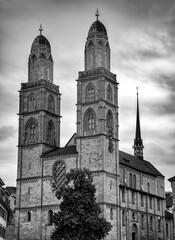Church in Black and White in Switzerland