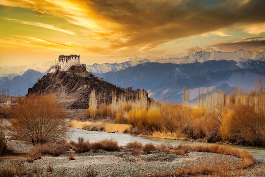 Stakna Monastery (Stakna Gompa), a Buddhist monastery of the Drugpa sect in Stakna, Leh district, Ladakh, northern India