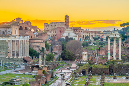 Forum at sunrise, Rome, Lazio