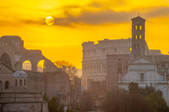 Forum at sunrise, Rome, Lazio