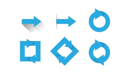 Blue arrow set template.