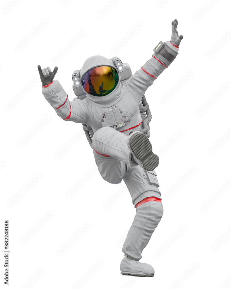 Wall mural astronaut is dancing with style