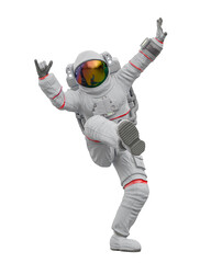 astronaut is dancing with style - obrazy, fototapety, plakaty