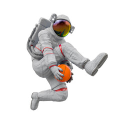 astronaut is playing basketball © DM7