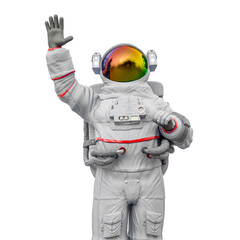 astronaut is waving hello or good bye © DM7