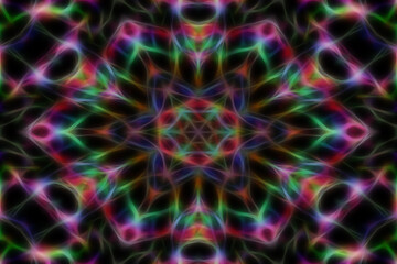 Abstract kaleidoscope mandala background.