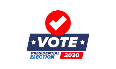 Presidential Election 2020 in United States. Vote day, November 3. US Election. Patriotic american element. Poster, card, banner and background. Vector illustration