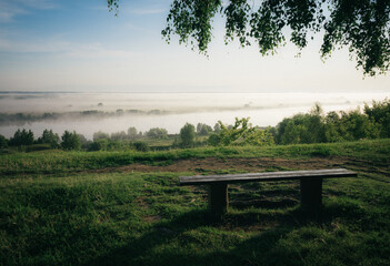 bench on the lake