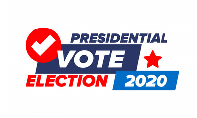 Presidential Election 2020 in United States. Vote day, November 3. US Election. Patriotic american element. Poster, card, banner and background. Vector illustration