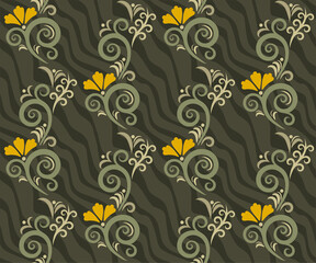 Vector ornamental hand drawing decorative background. Ethnic seamless pattern ornament. Vector pattern.
