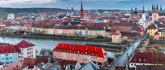 Wurzburg. Aerial city view.