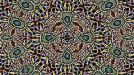 Abstract kaleidoscope mandala background.