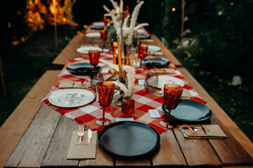 an outdoor fall gathering