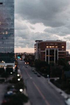 Downtown buffalo at night