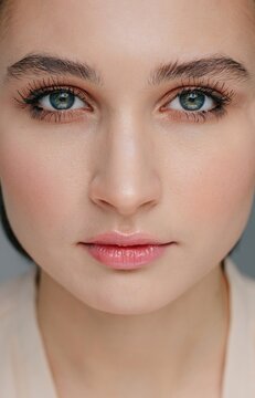 Crop portrait of young pretty woman