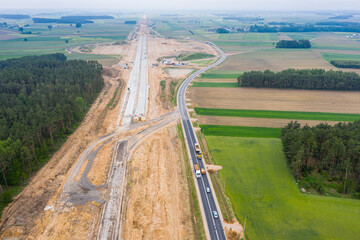 Building express road, aerial view
