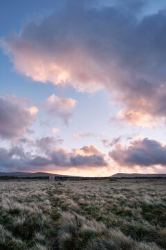 Sunrise over Wharton Fell. Cumbria, UK.