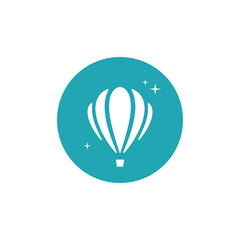 air balloon logo design vector