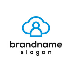 Cloud personal logo design vector
