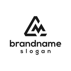 Initial CM, AM, ACM logo design vector