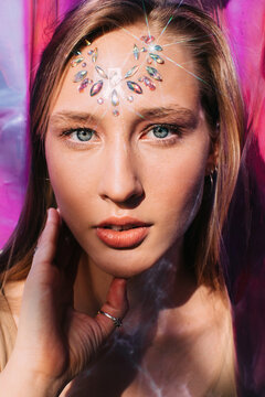 Sparkling gems make up
