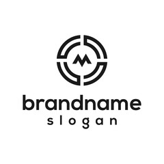 Letter M logo design vector