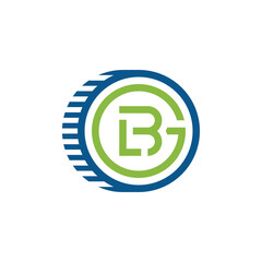 Coin logo design vector