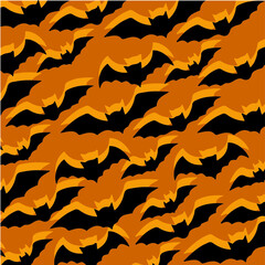 happy halloween bat background black and orange colors