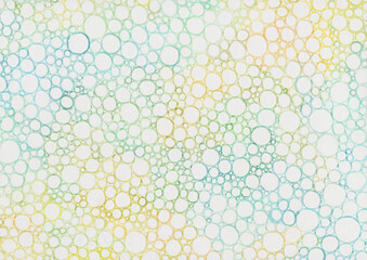 Yellow and blue bubbles background