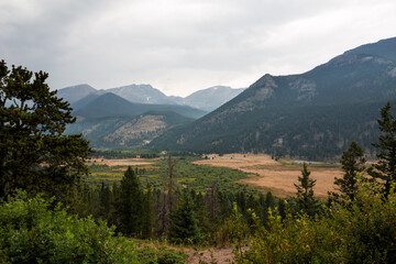 Sheep Lake area before rain. Rocky Mountains National Park, Colorado