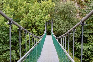 Puente colgante en Asturias