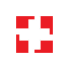 Modern health logo design vector