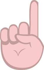 Obraz premium Vector illustration of hand pointing up emoticon