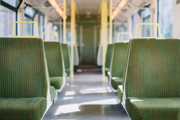 Empty seats on passenger train