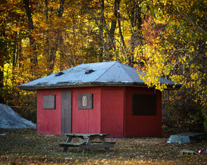 old house in autumn