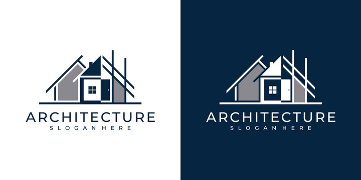 Set Logo Architecture With Line Concept Logo Design Inspiration