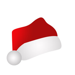 Christmas Santa Claus Hat on white background