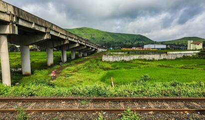 Igatpuri view taken from train || railway over bridge