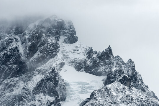 Mountain summit in Torres del Paine, Patagonia, Chile