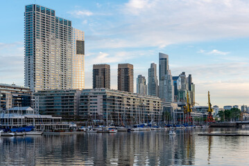 The skyline of Puerto Madero in Buenos Aires