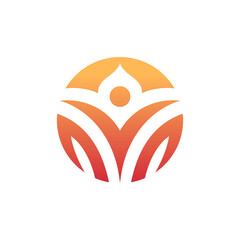 human logos with happy or healthy expressions